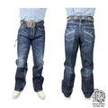 03 | IRON SPUR DARK BLUE BOOTCUT MEN WESTERN JEANS 100% COTTON