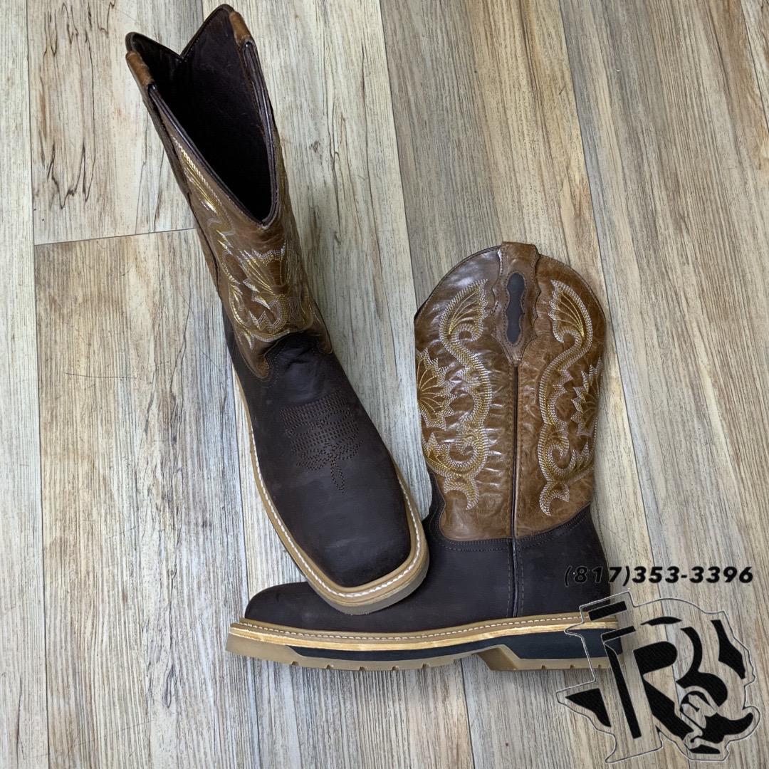 “ JESUS “ | MEN WESTERN BOOTS DARK BROWN SQUARE TOE
