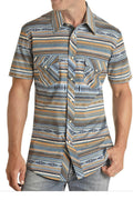 MENS AZTEC SNAP BLUE | RRMS1SR0R2