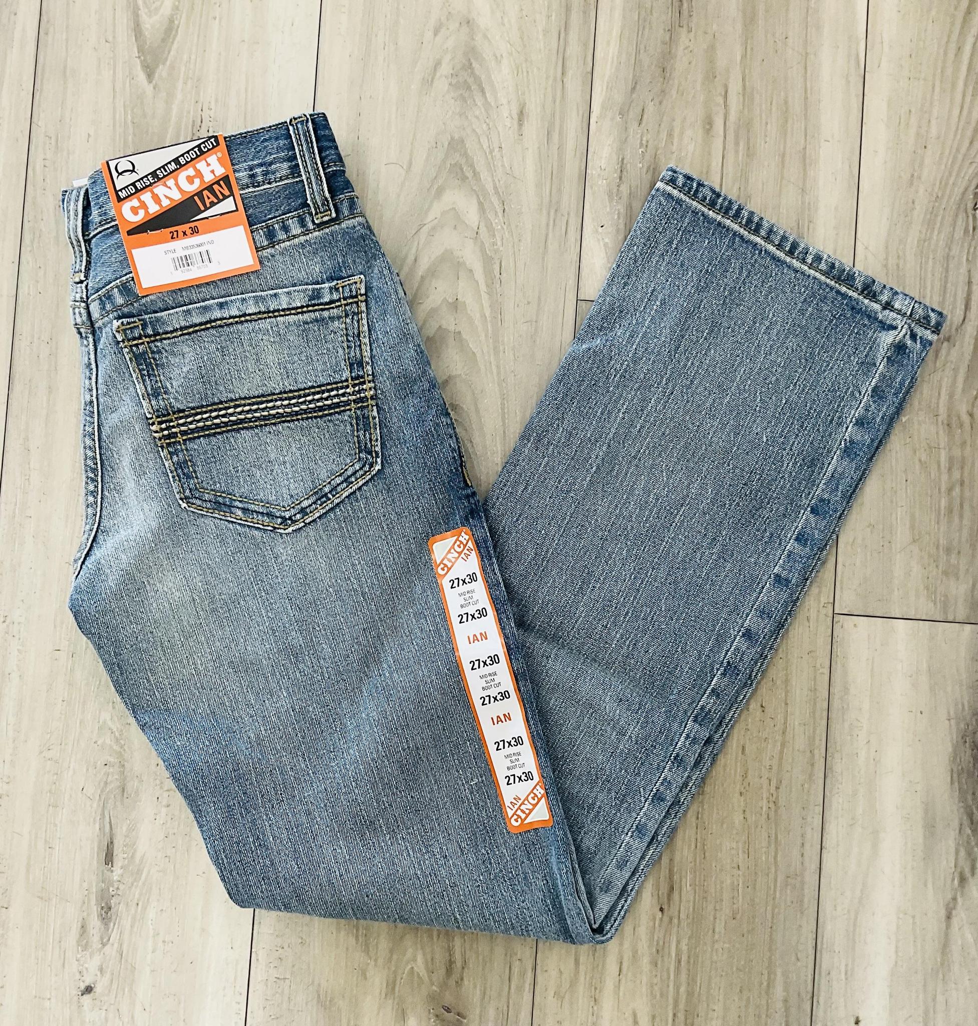 Cinch Men's Ian Slim Fit Boot Cut Medium Stone Jeans | MB33536001