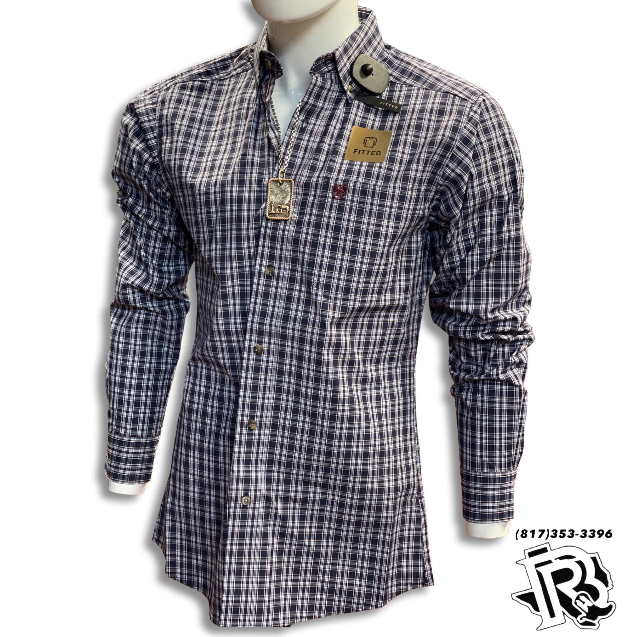 “ Aiden “ | ARIAT MEN LONG SLEEVE PURPLE SHIRT BUTTON UP 10041562