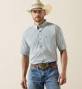 ARIAT MEN’S PRO SERIES PROTECTOR BLUE ELIXIR PLAID SHORT SLEEVE SHIRT | 10071613