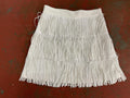 Gali white leather skirt