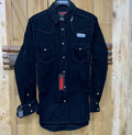 MEN’S BLACK ROCK&ROLL LONG SLEEVE SHIRT (B2S6461)