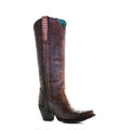WOMAN CORRAL BOOTS   BROWN PYTHON FULL EXOTIC  |A4070