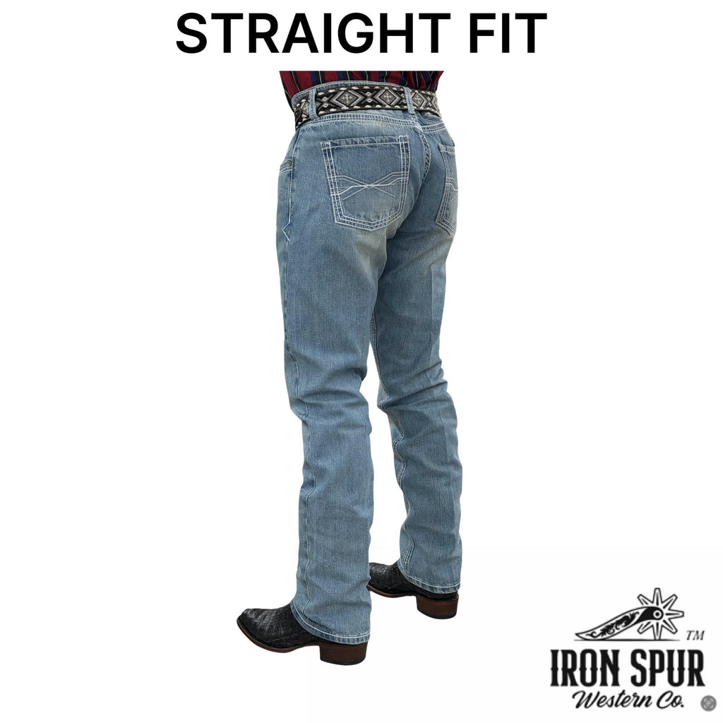 07 | Iron Spur Men’s Straight-Leg Western Jeans – Light Wash