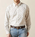 ARIAT MEN’S THELL WHITE LONG SLEEVE SHIRT | 10065769