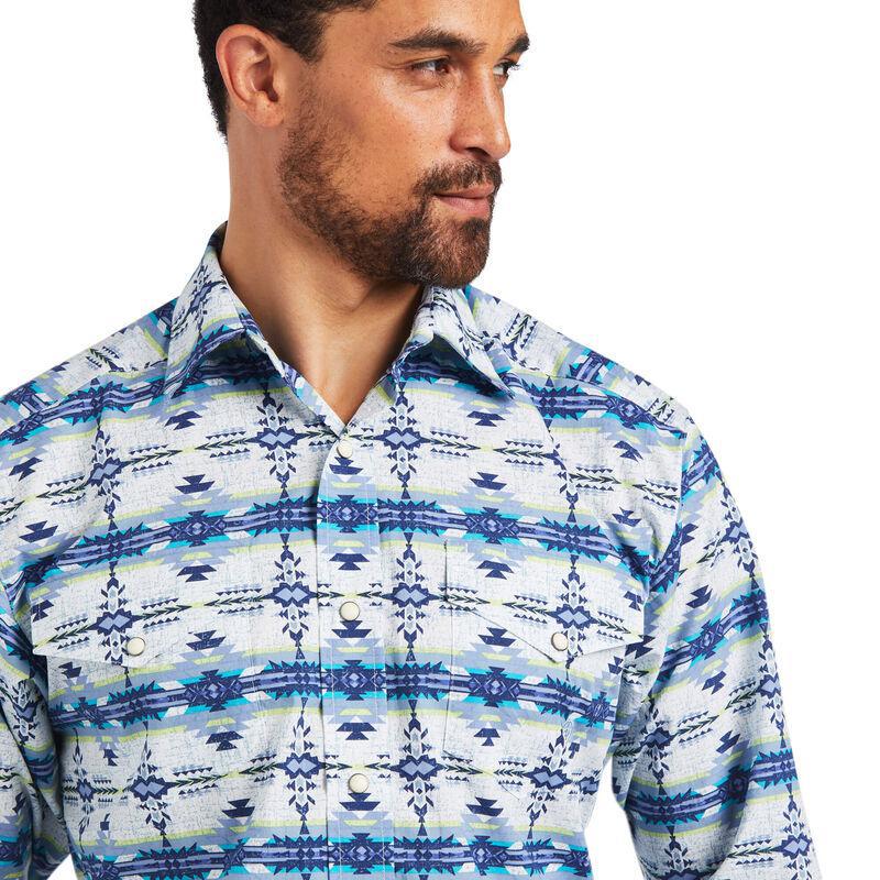 “ IRVIN  “ | MEN LONG SLEEVE WESTERN SHIRT TEAL SNAP BUTTONS  10040689