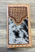 “ MATEO  “ | MEN BI FOLD WESTERN TOOLED LEATHER WALLET COWHIDE