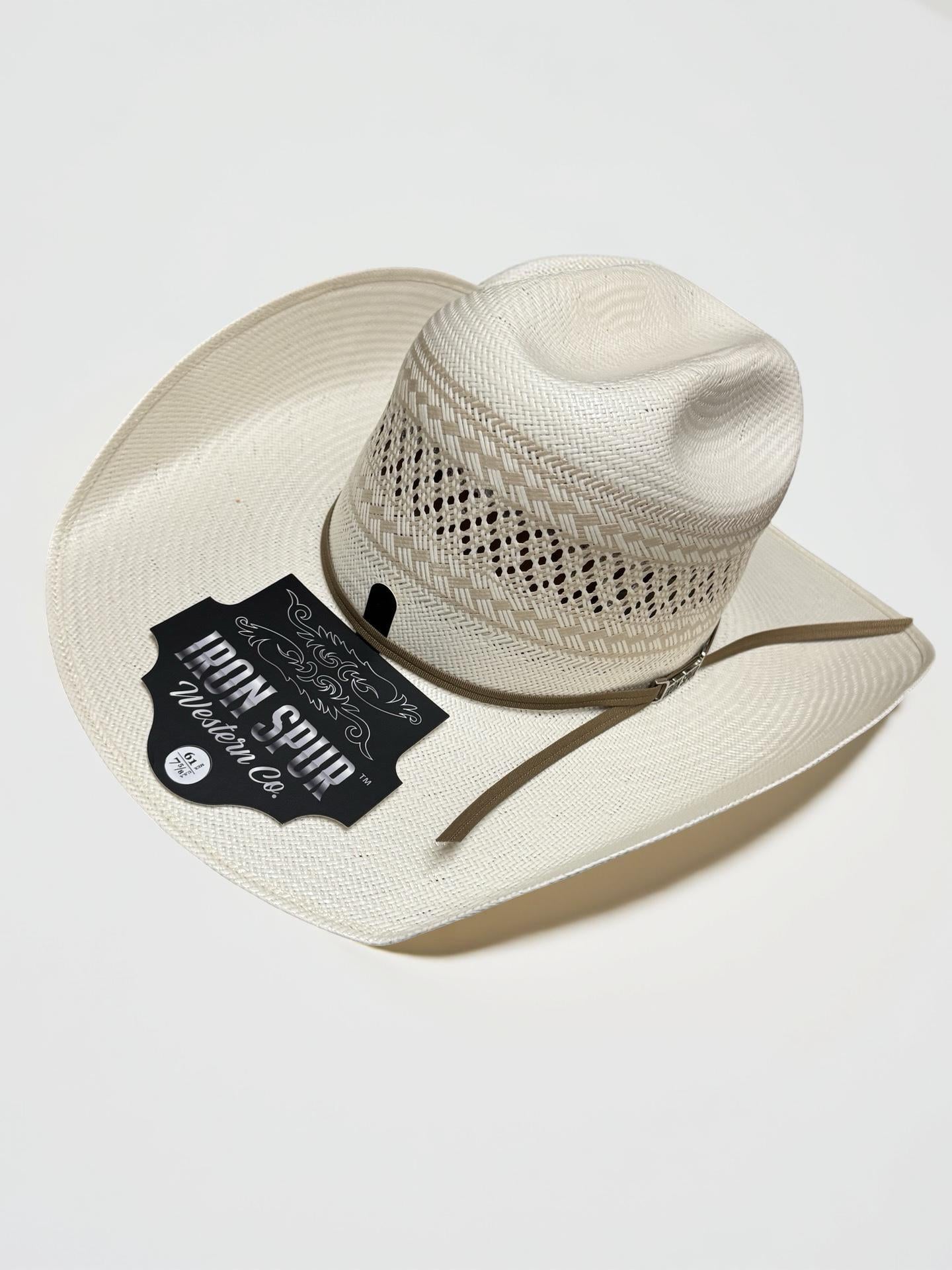 “ SAN ANGELO “ | IRON SPUR WESTERN OPEN CROWN HAT 4 1/4 Inch Brim #7