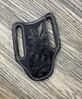 “ OLIVER “ |  KNIFE SHEATH WESTERN TOOLED LEATHER  BEADED | IRON SPUR