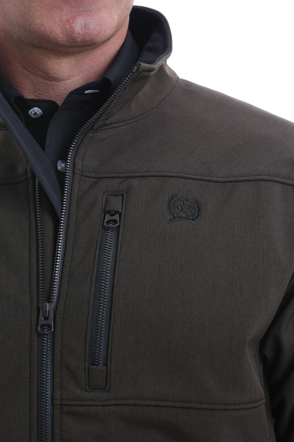 CINCH | MENS TEXTURED BONDED JACKET BROWN/BROWN | MWJ1500003
