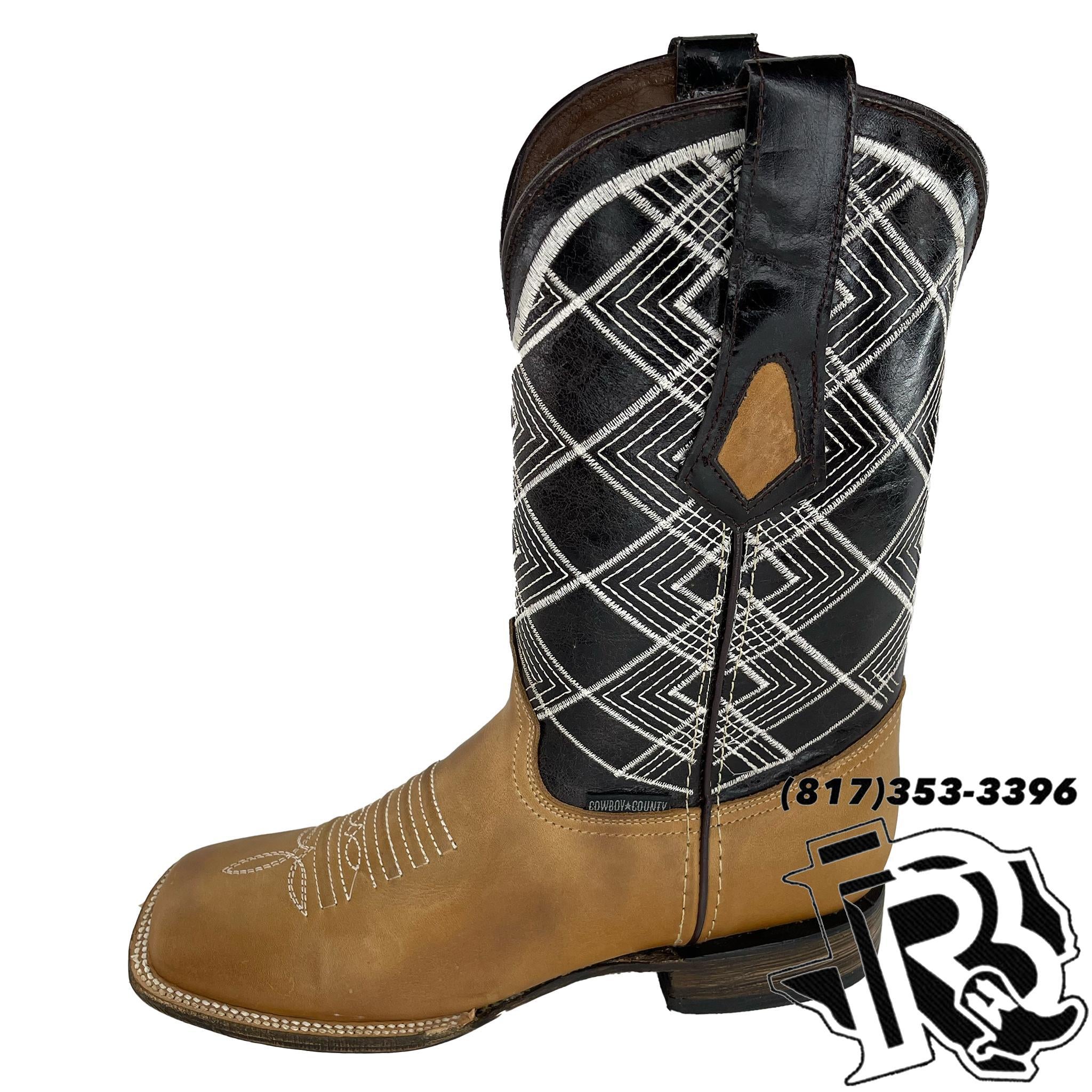 “ Garrett “ | Men Western Square Toe Boot Light Brown 505