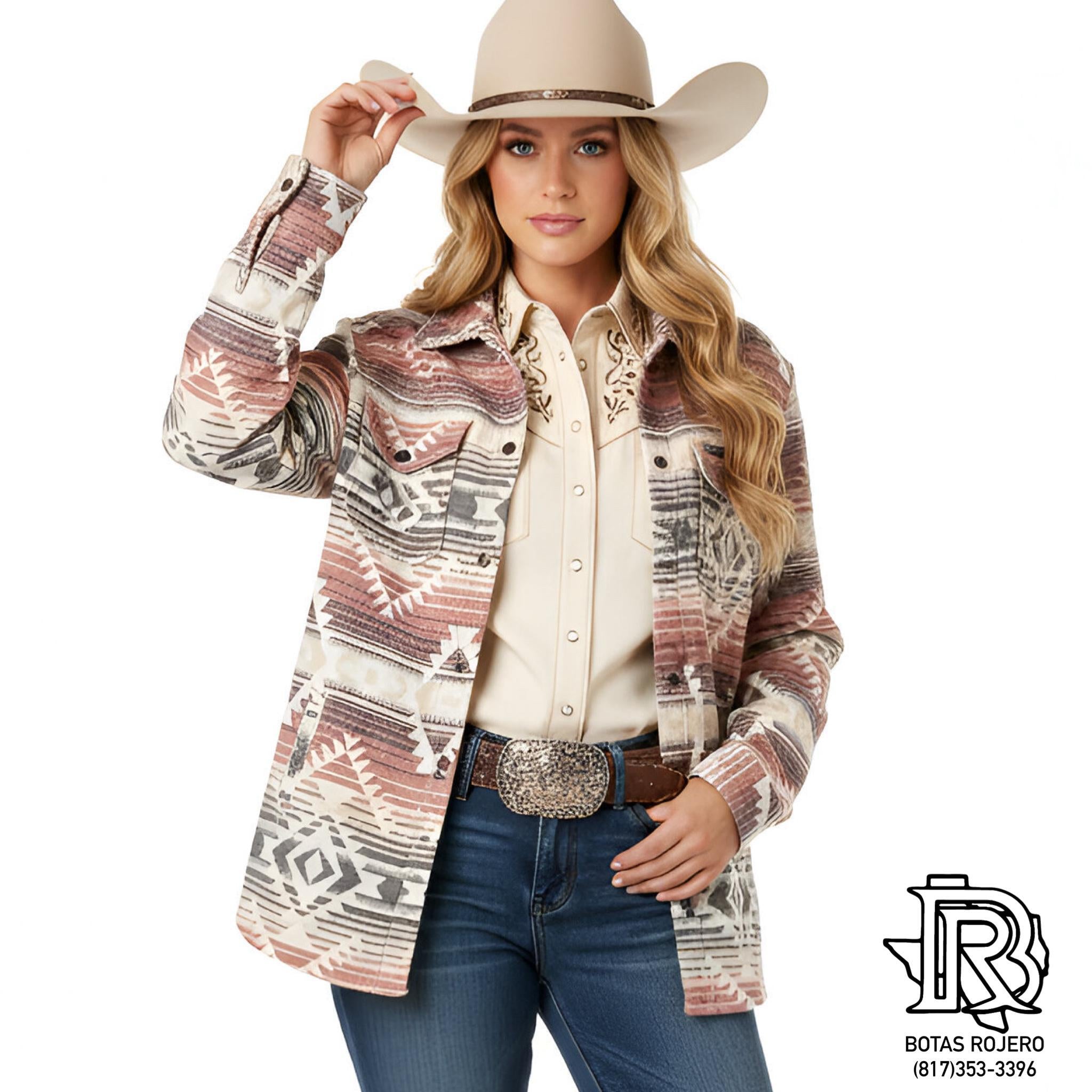 LADIES WRANGLER SOUTHWESTERN PRINT JACKET - |  112336449