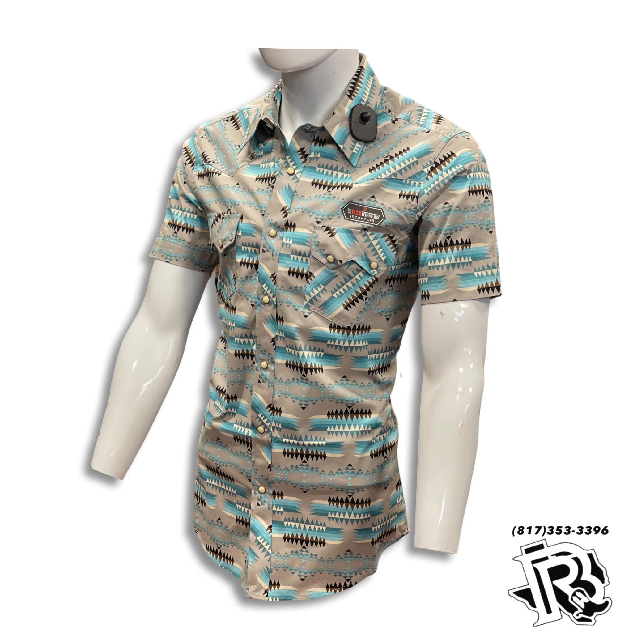 “ Seth “ | MEN SHORT SLEEVE SHIRT WOVEN SNAP BUTTON RRMS1SR0Q0