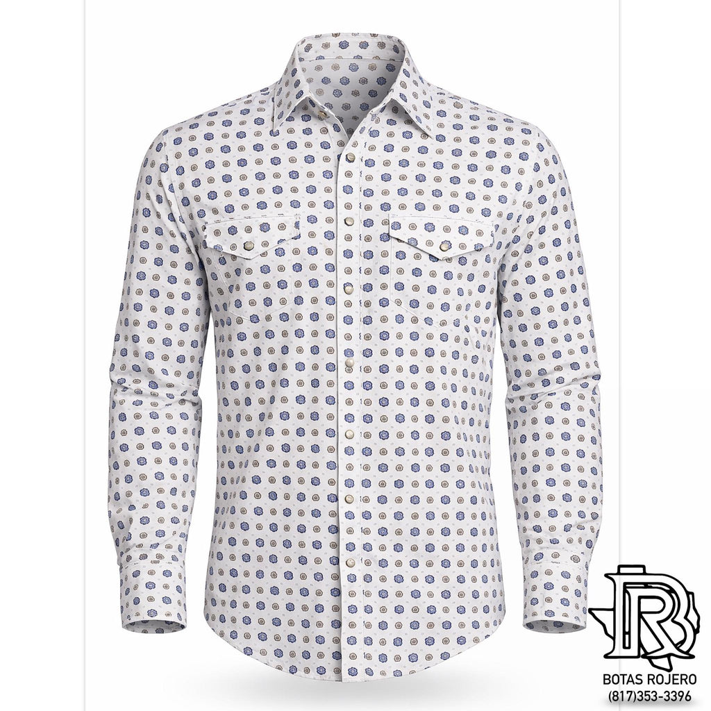 MENS ARIAT WARREN CLASSIC FIT OFF WHITE LONG SLEEVE SHIRT | 10053916