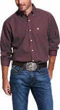 ARIAT MNS WF MAKLIN CLSSC LS SHRT CHOCTRFFL 10032105