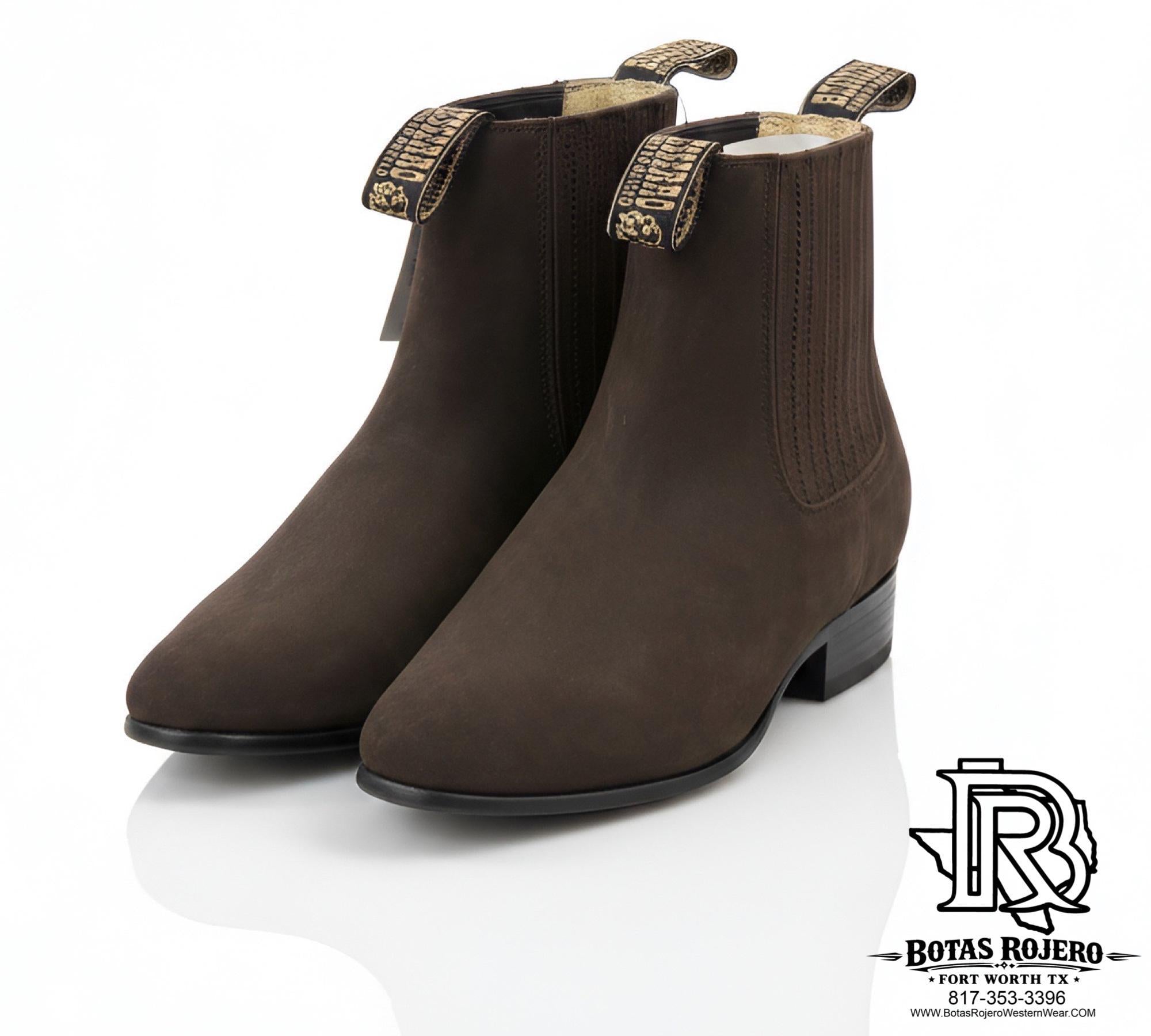 BOTIN CHARRO EL BESSERRO COLOR CHOCOLATE PUNTA NORMAL