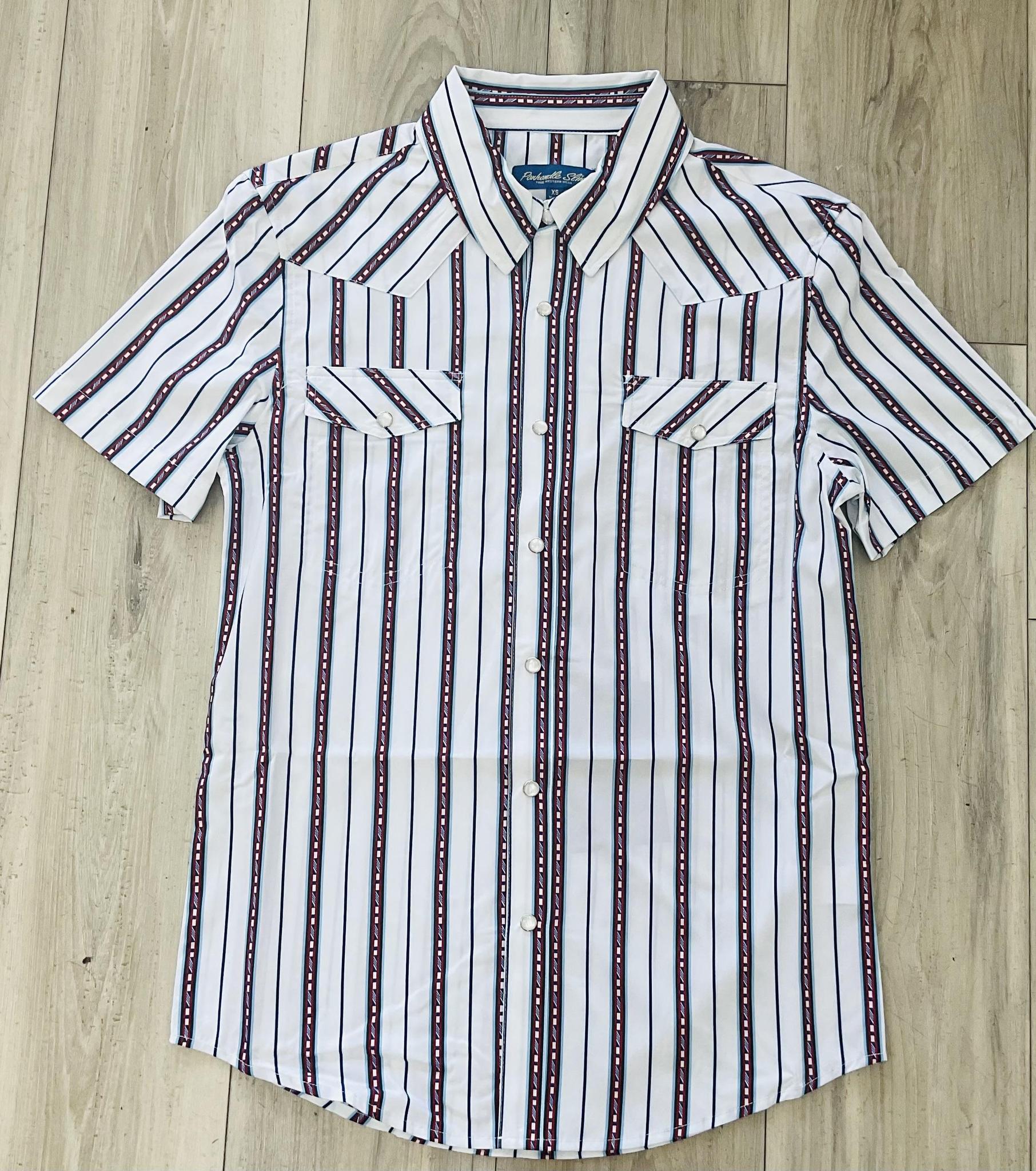 PANHANDLE MEN’S BLUE SHORT SLEEVE 2PKT SNAP SHIRT | TMN3S08979