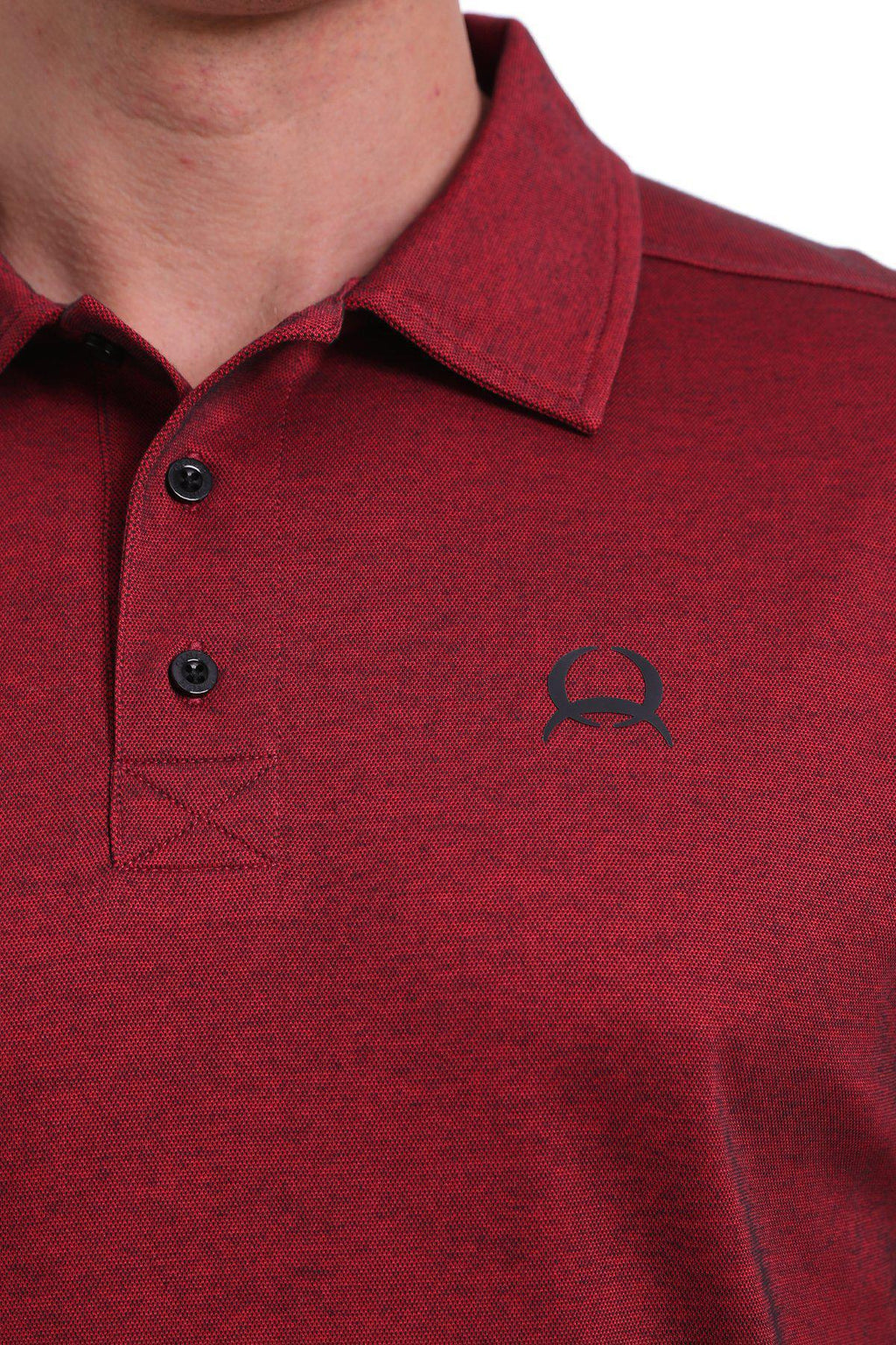 MEN'S CINCH ARENAFLEX POLO - HEATHER RED MTK1865002