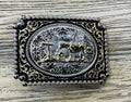 Belt Buckle |Praying Cowboy Rectangular Belt Buckle Wild West Living |TBB4580CC