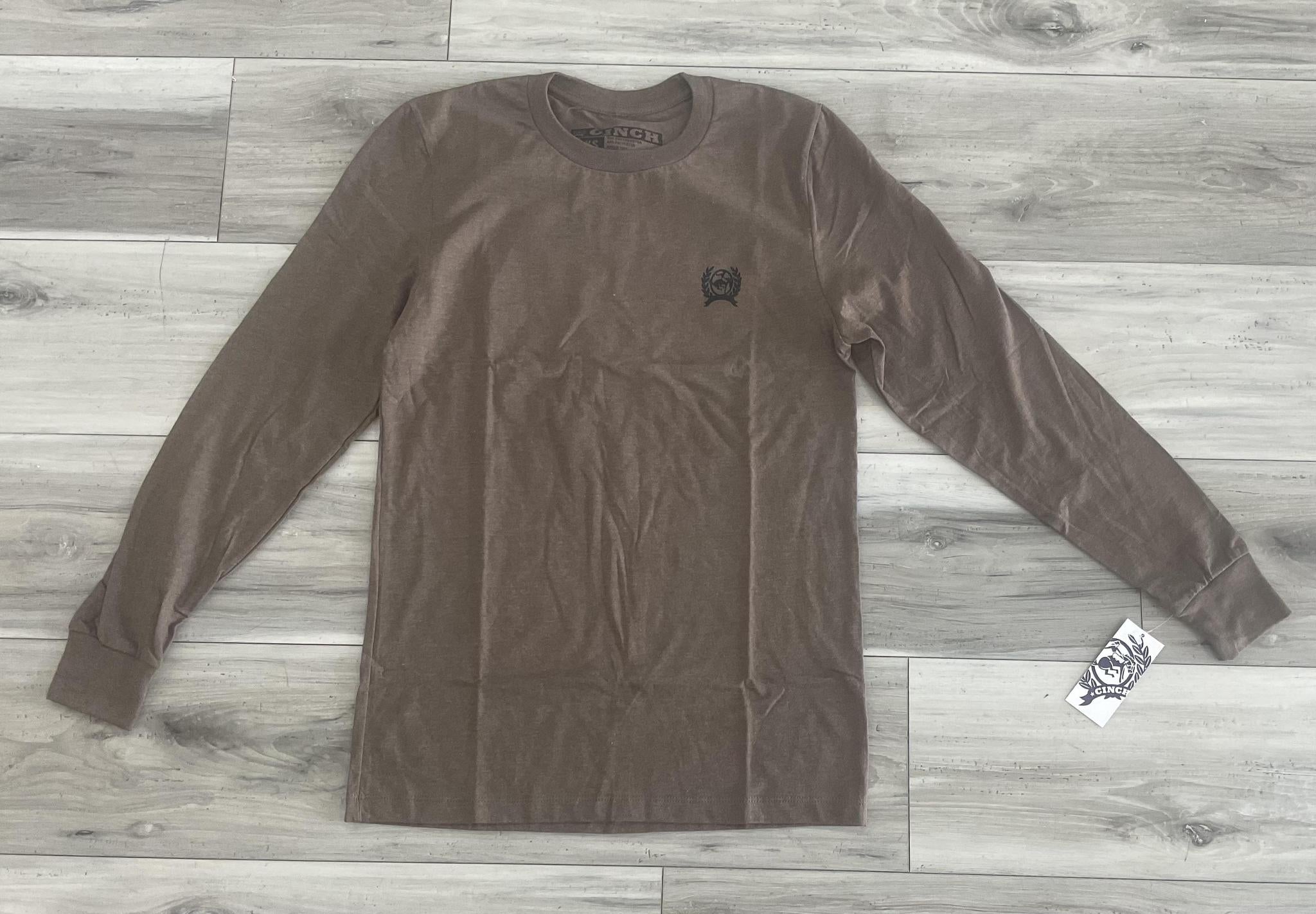 CINCH MEN’S BROWN LONG SLEEVE TEE | MTT1721023