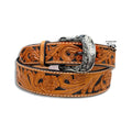 TWISTED X BELT | TOOLED LEATHER HANDPAINTED MEN BELT (XIBN-3)