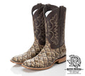 “ CADE “ FISH PRINT PIRARUCU BOOTS SQUARE TOE ORIX