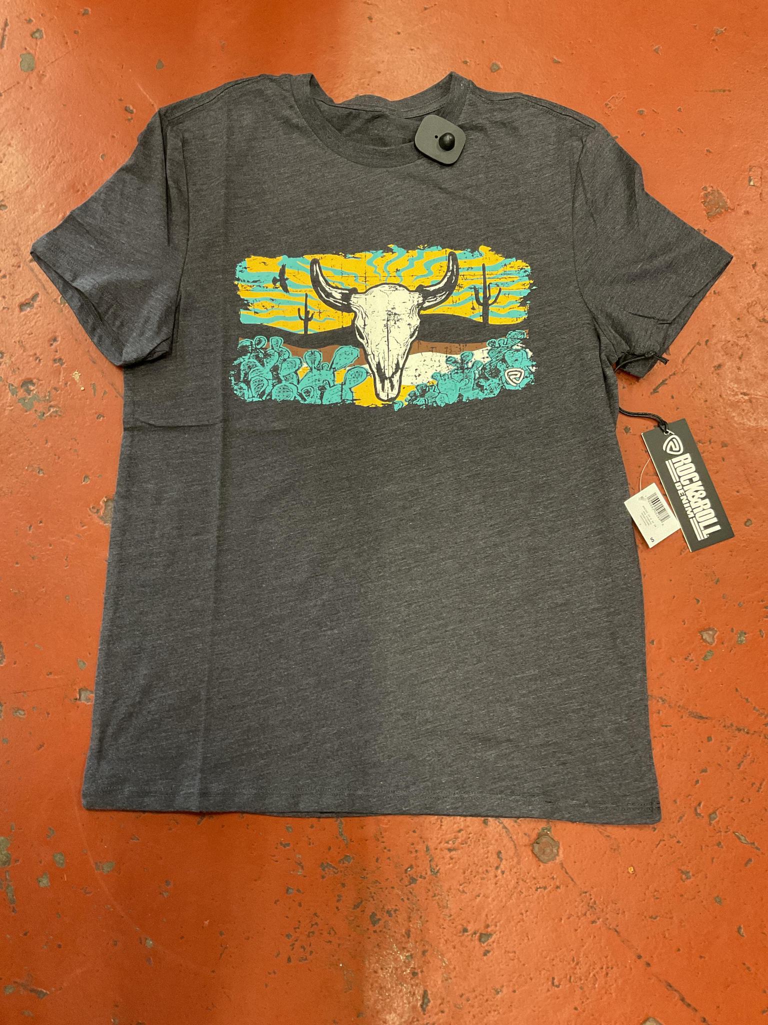 ROCK & ROLL GRAPHIC TEE CHARCOAL |RRUT21R062
