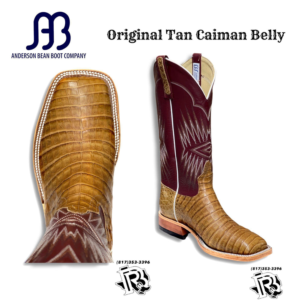 “ Benjamin “ | ORIGINAL CAIMAN ANDERSON BEAN MEN BOOTS LIGHT BROWN SQUARE TOE
