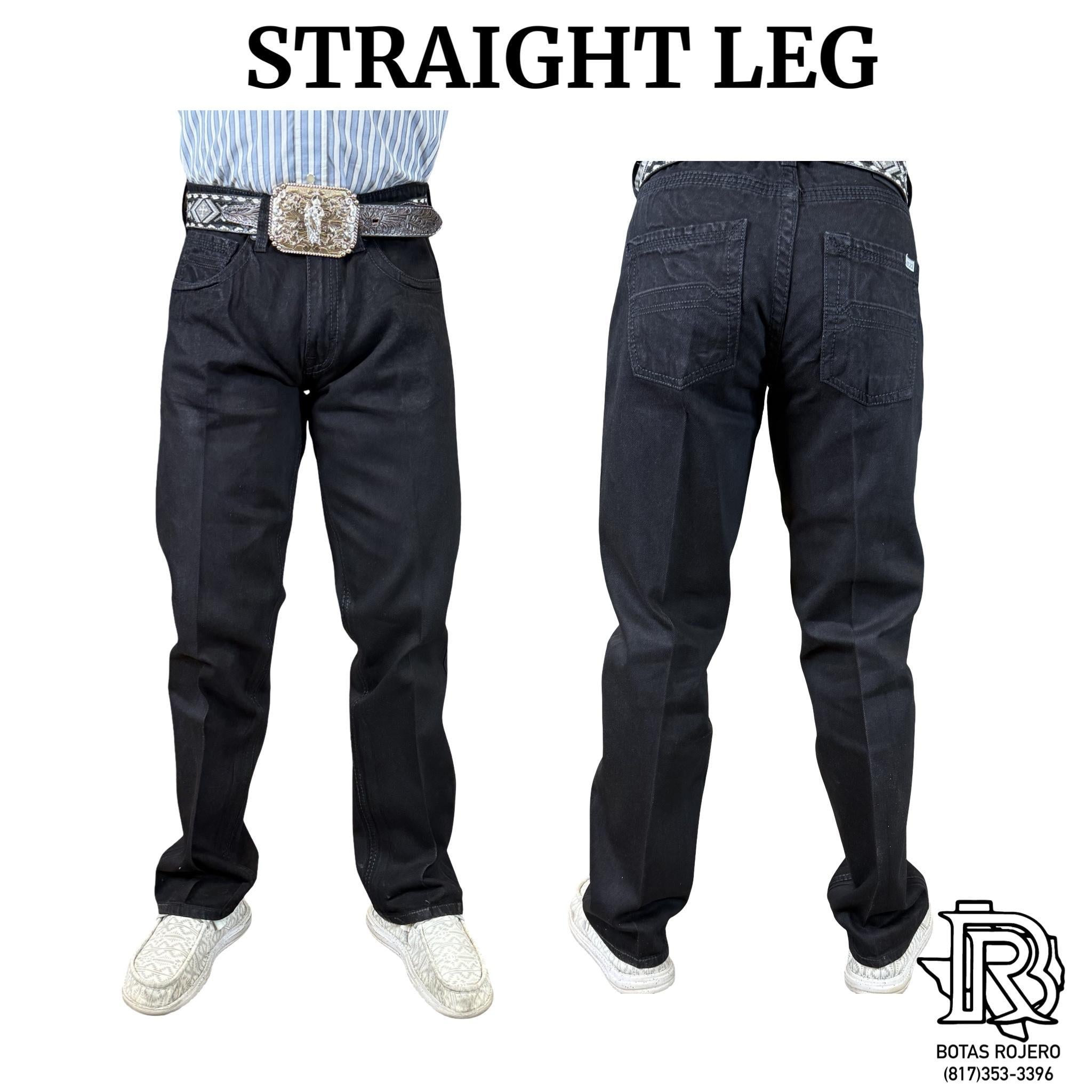 01 | IRON SPUR | STRAIGHT | BLACK | MEN WESTERN JEANS