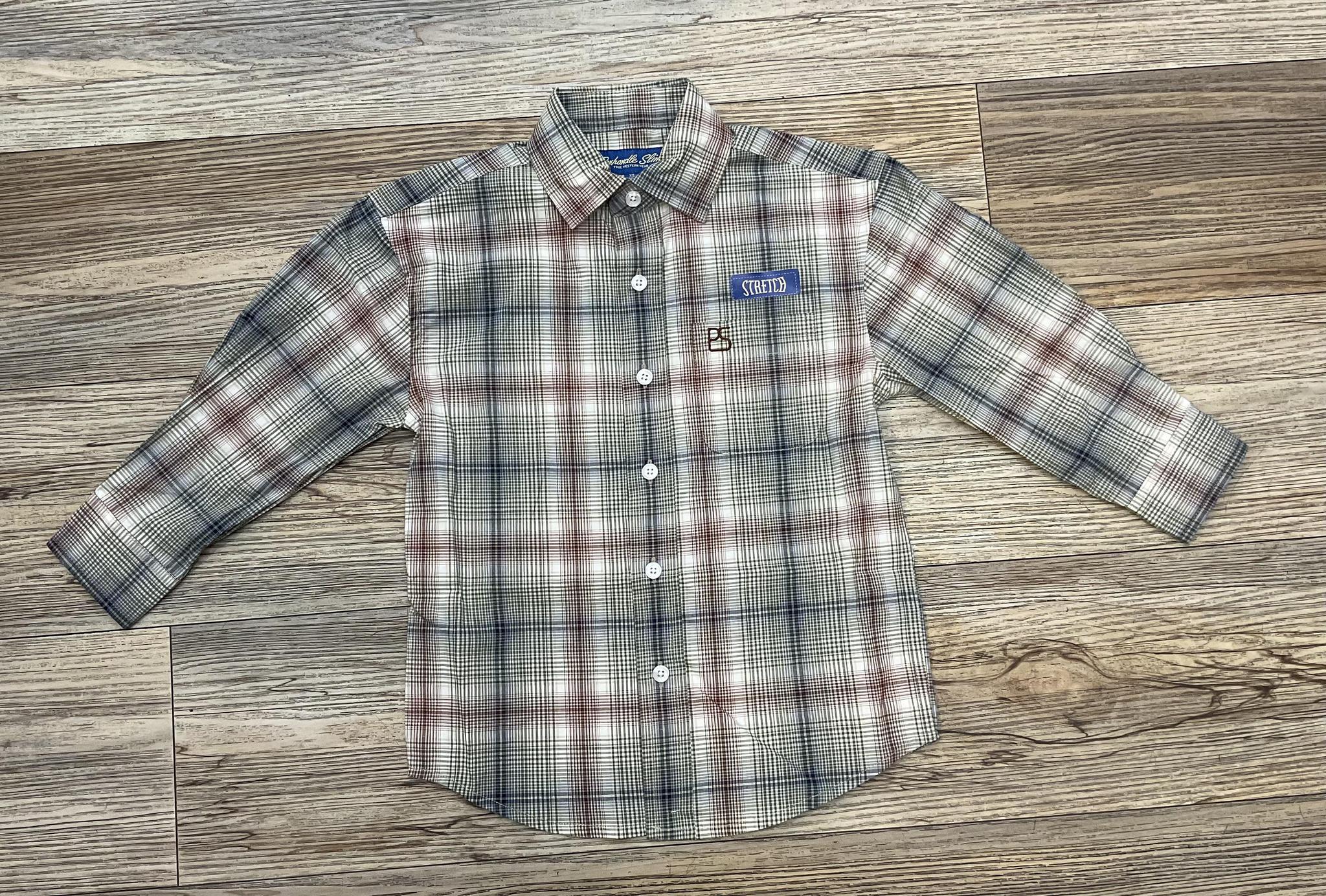 ‘’GABRIEL’’ BOY’S PANHANDLE TAUPE LONG SLEEVE SHIRT |SBB2S07413