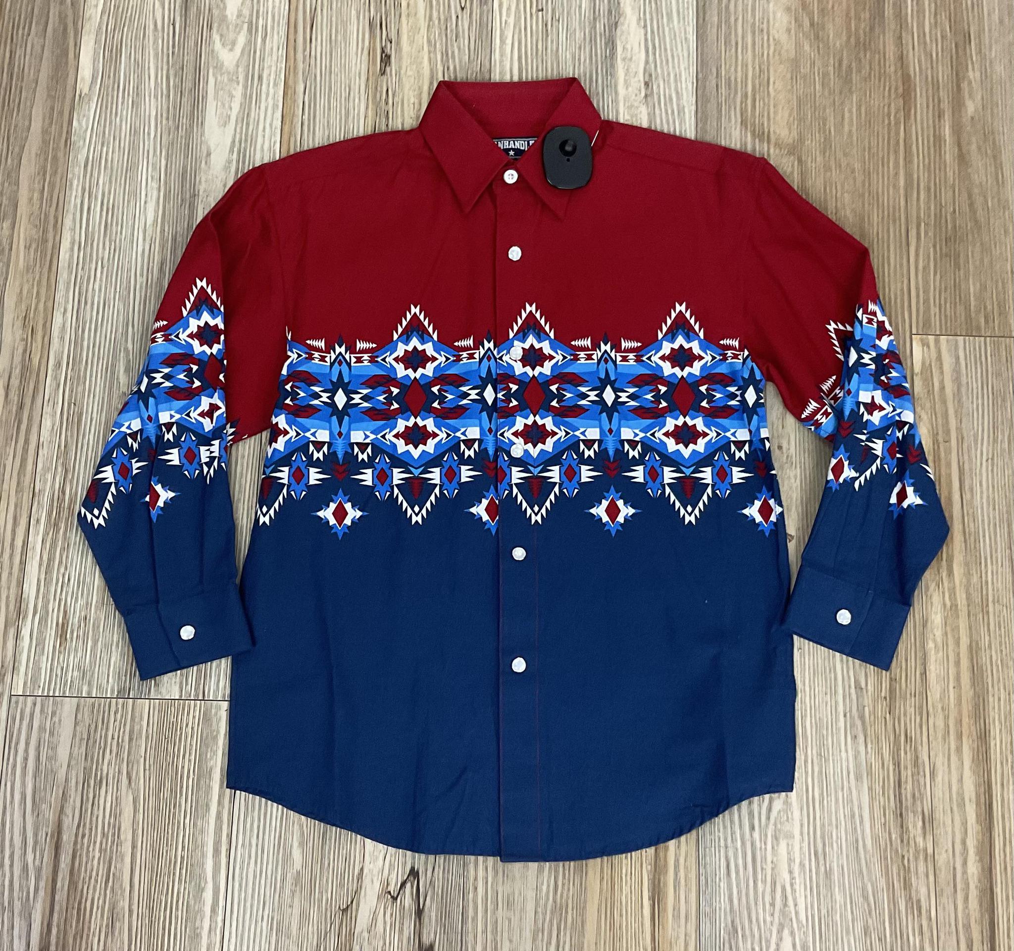 PANHANDLE BOYS LONG SLEEVE RED SHIRT |C0S2000