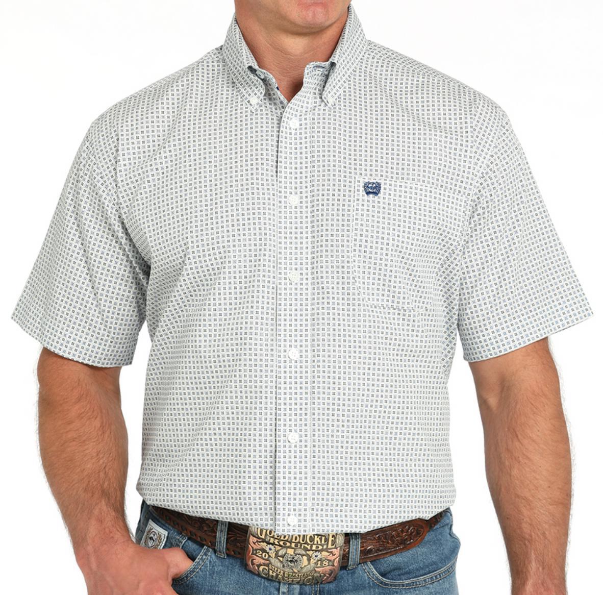 Cinch Mens White Short Sleeve Shirt | MTW1111485