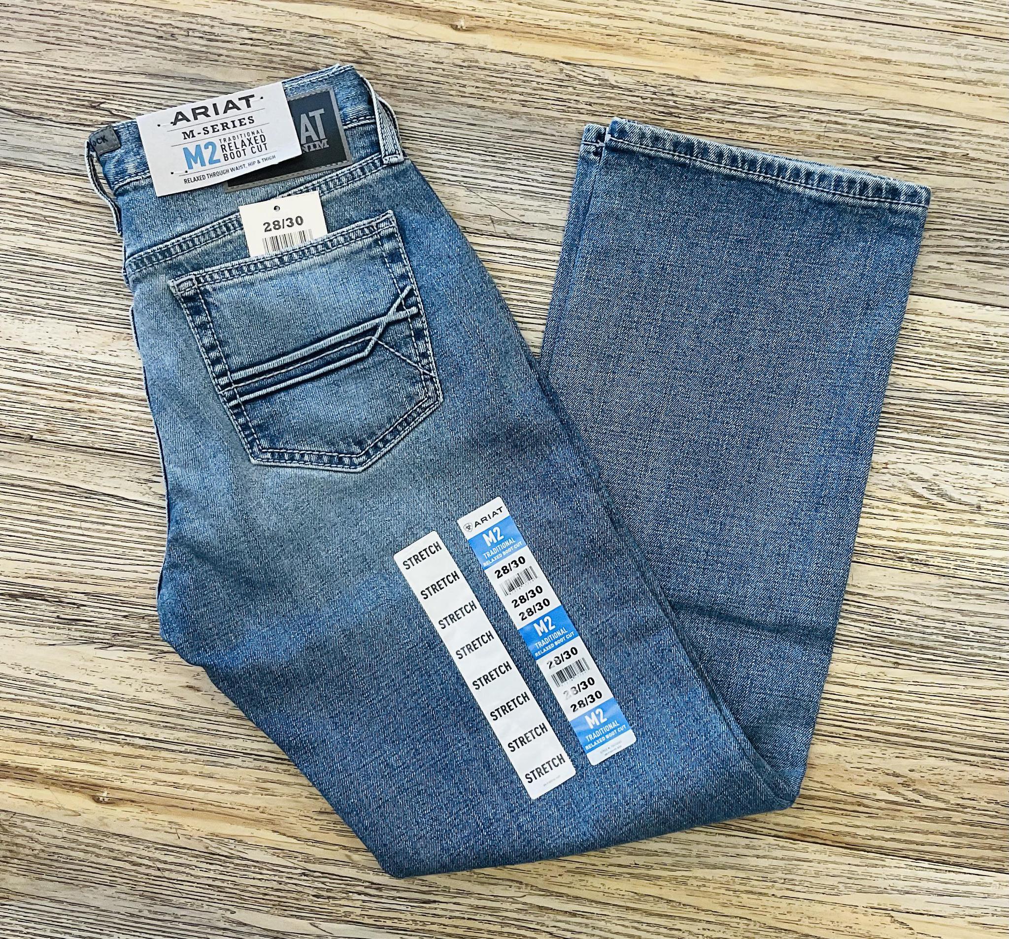 MENS ARIAT M2 TRADITIONAL RELAXED BOOT CUT JEANS WASH;NOLAN |10053543
