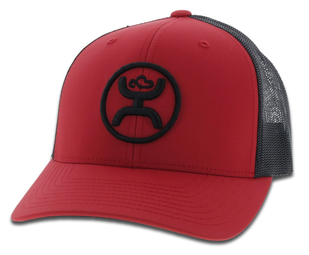 2009T-RDBK Desc: "O Classic" Hooey Red / Black 6-Panel Trucker with Black Logo - OSFA