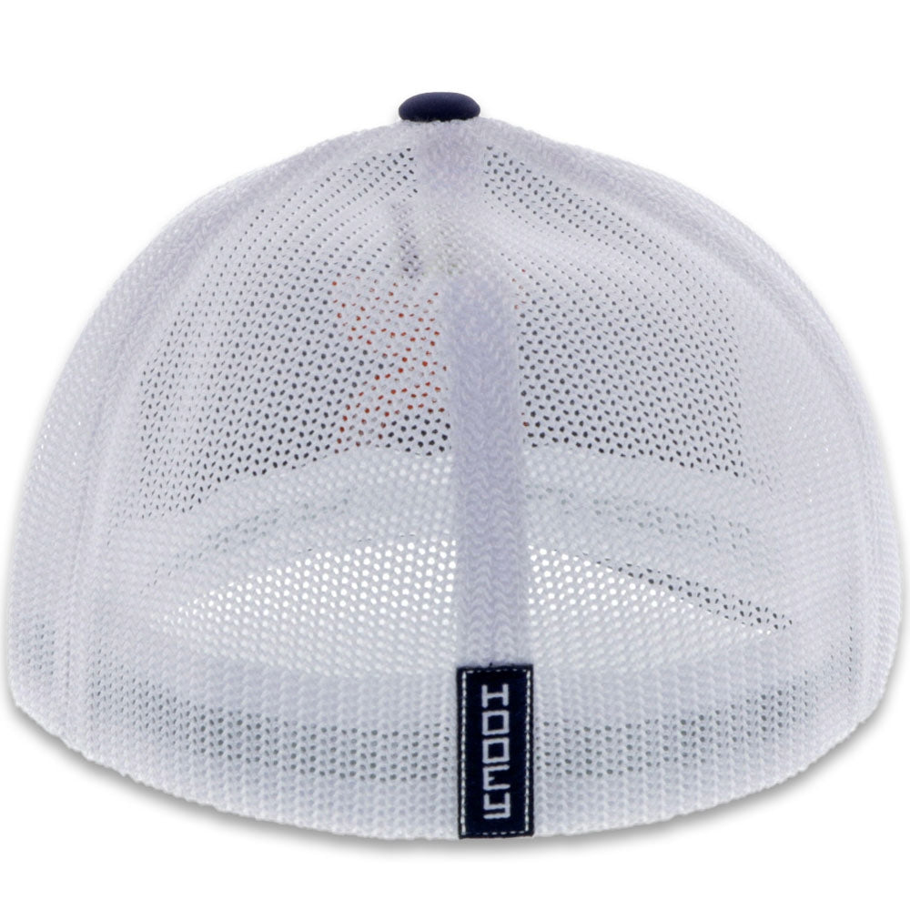 2012NVWH-01 Desc: "Coach" Hooey Navy / White 5-Panel Flexfit with White and Red Logo