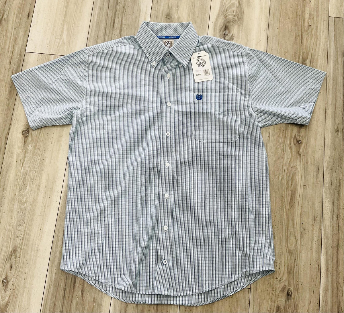 CINCH MEN’S SHOR SLEEVE WHITE SHIRT |MTW1111531
