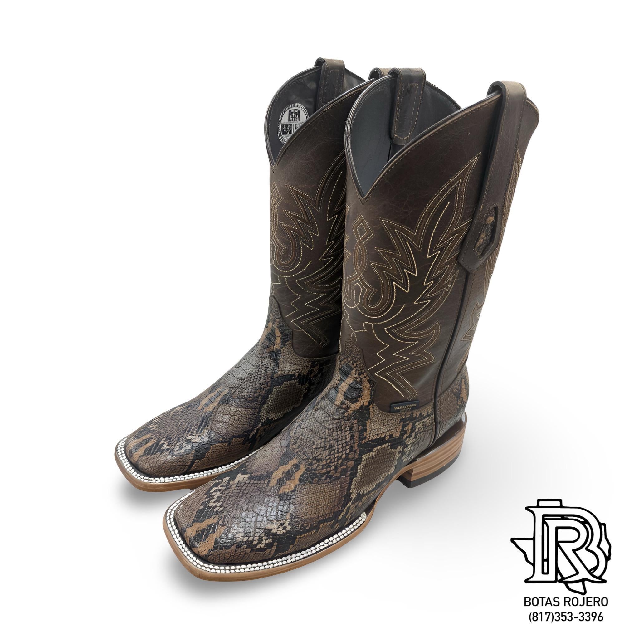 ‘’LEO’’ PYTHON CHOCO/MANGLAR WESTERN BOOTS
