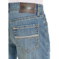 ROCK & ROLL MEN’S LADDER STITCH EMB MEDIUM VINTAGE  STRAIGHT JEANS |BM0SD08577