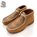 REYWELT TOOLED LEATHER SHOES LIGHT BROWN