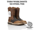 NO STEEL TOE | TORO WESTERN WORK BOOTS ROUND TOE BROWN