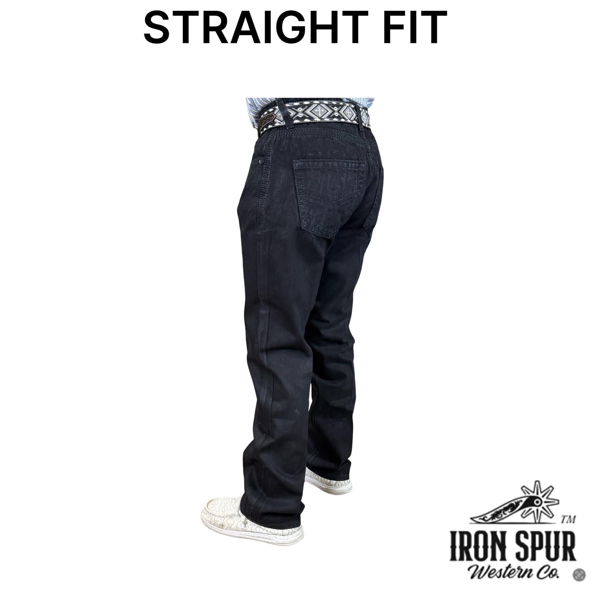 02 | STRAIGHT | BLACK | IRON SPUR | MEN WESTERN JEANS
