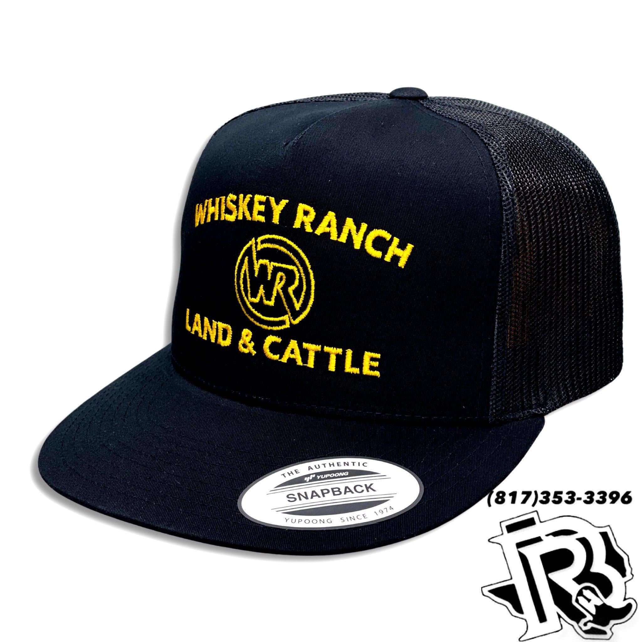 WHSIKEY BENT CAP | ” RIP “  CAP BLACK BLACK