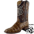 CAIMAN TAIL BELLY PRINT |  RUSTIC HONEY MEN SQUARE TOE BOOT MOH190