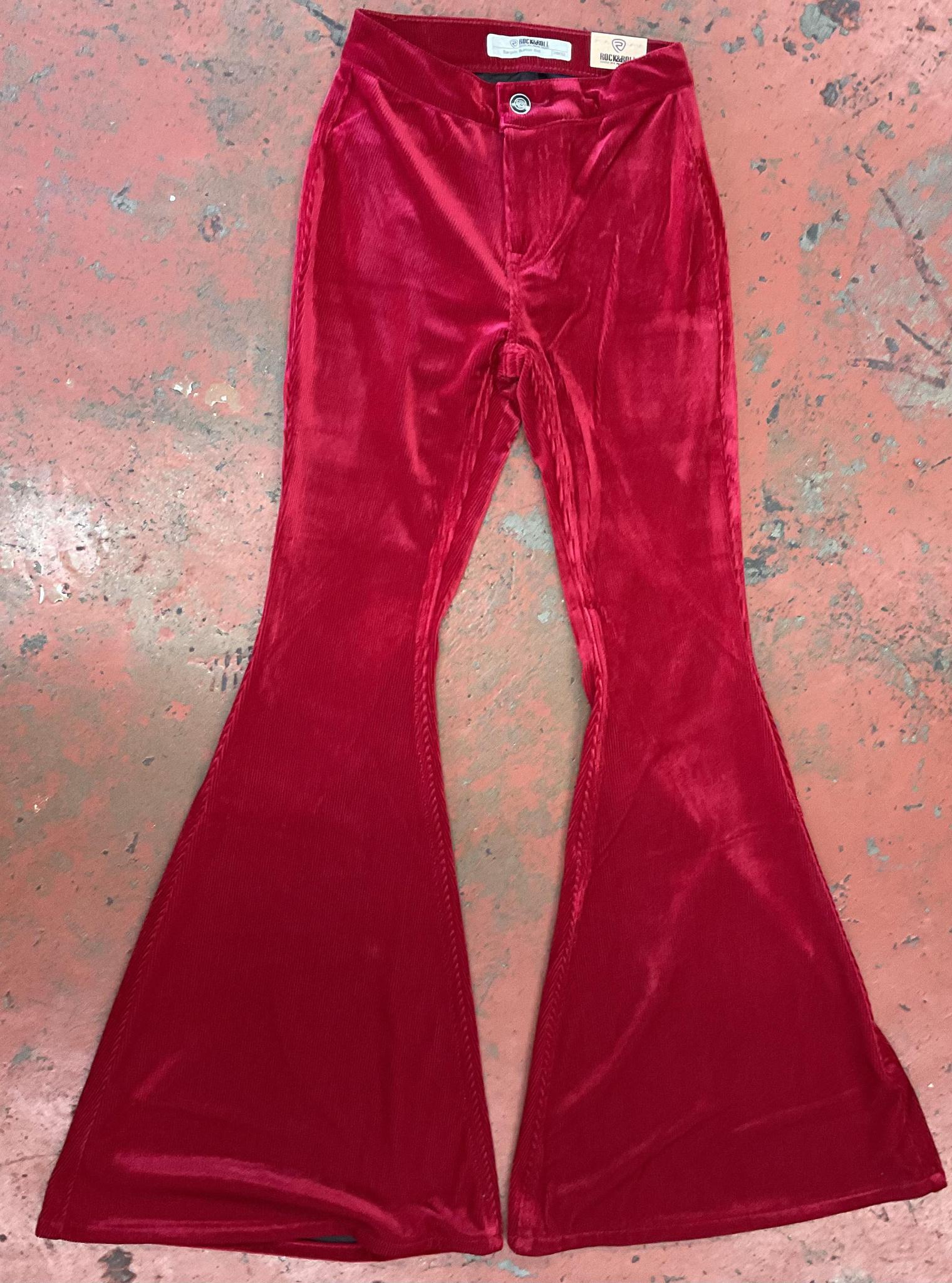 RED CORDUROY BELL BOTTOMS