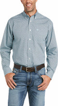 MENS HAGEN FTD LS SHRT MIAMI AQUA