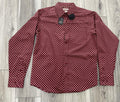 ARIAT MEN’S BIKING RED GEO PRINT LONG SLEEVE SHIRT |10079807