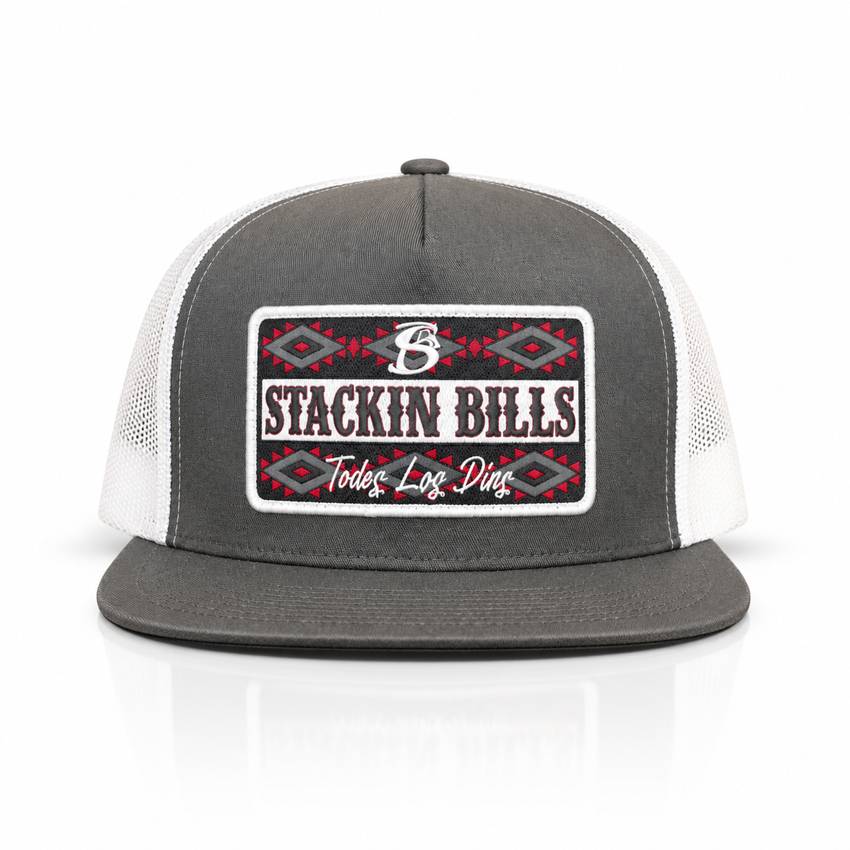 “ SB TRIBE “ STACKIN BILLS SNAP BACK CAPS CHARCOAL CAPS