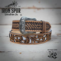 “ DALLAS “ |  2 INCH BELT IRON SPUR ™️ WETSERN BELT TOOLED LEATHER BELT
